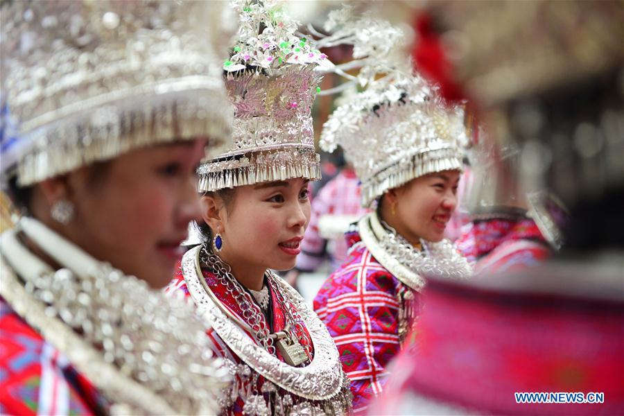 Miao people celebrates traditional New Year festival