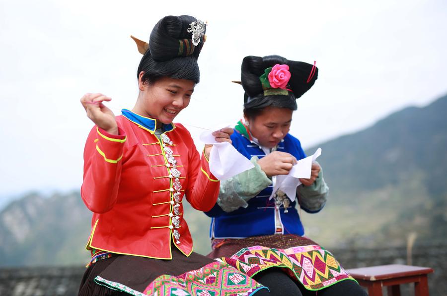 People of Miao ethnic group celebrate traditional New Year festival