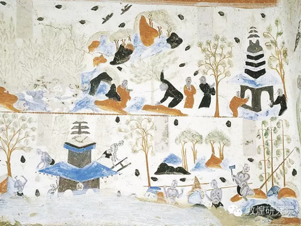 Frescos illustrate ancient workers in Dunhuang