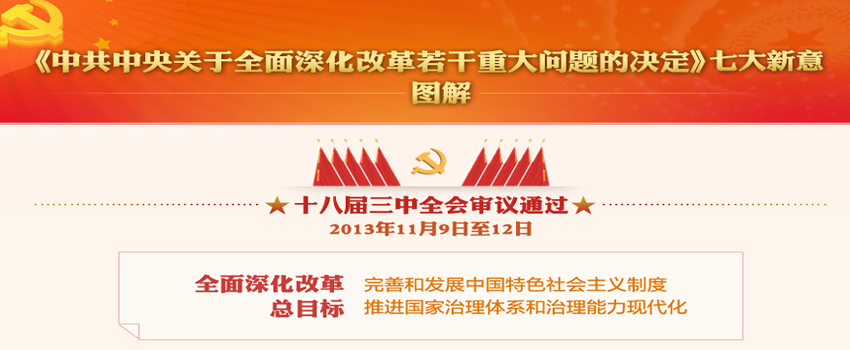 《中共中央关于全面深化改革若干重大问题的决定》七大新意