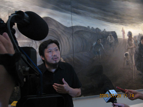 著名画家刘亚明警世之作《通向众冥的自由之路》在蓉展出