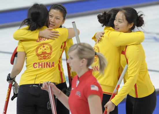 冬奥会女子冰壶中国6比5胜美国 顺利晋级四强