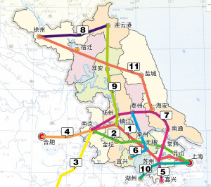 江苏拟到2020年建11条铁路 提“长三角人”概念