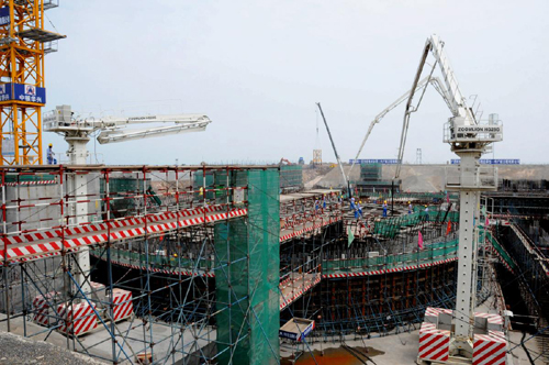 广西防城港核电项目准备浇灌机组核岛