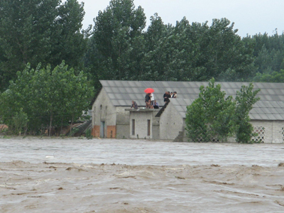 洪水侵袭奶牛场20人被困 南阳消防12小时生死救援