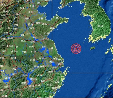 南黄海9时19分发生5级地震 上海部分地区有震感