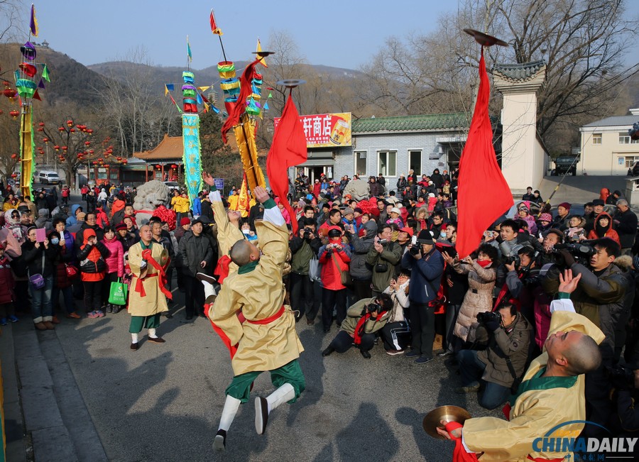 北京八大处新春祈福庙会举行大彩排