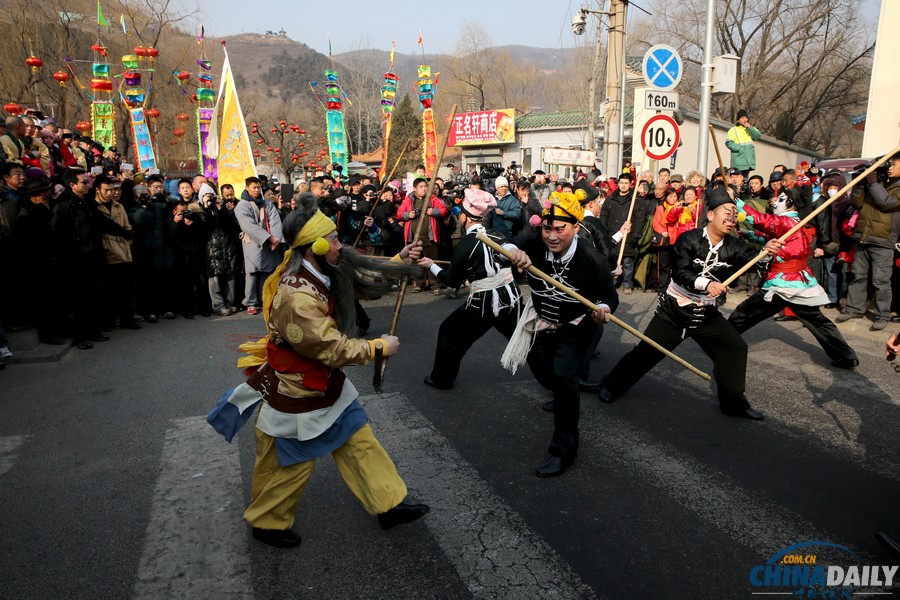 北京八大处新春祈福庙会举行大彩排