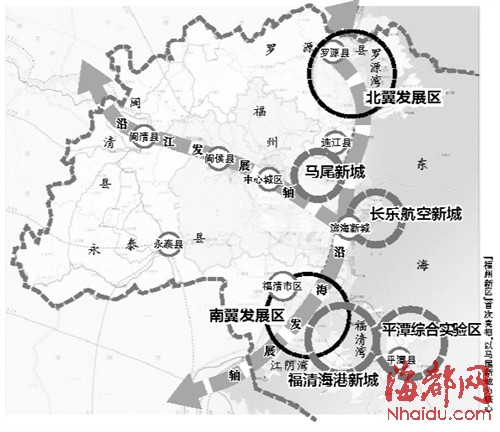 福州首提“福州新区”概念：面朝东海 南北两翼