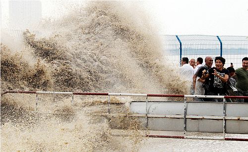 高清：“天兔”助推钱江潮水