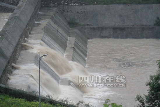 北川老县城地震遗址遭50年来最强洪水