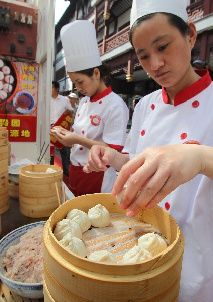 “老字号”包子铺齐聚豫园