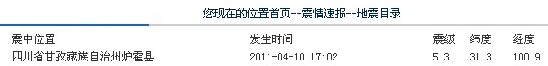 四川炉霍县5.3级地震导致县城停电部分房屋开裂