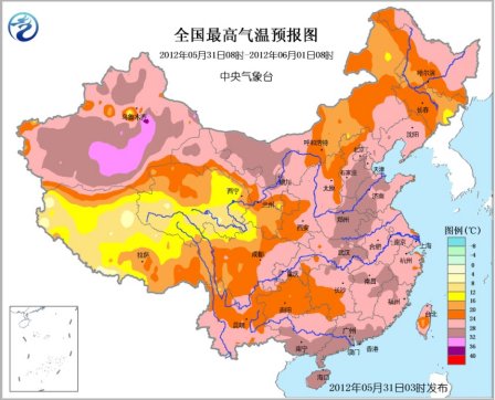 华南云南等地有中到大雨 华北东北多阵性降水(图)