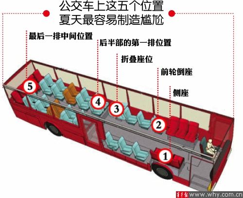 网友总结公交车最易走光位置 有车长称“基本在理”