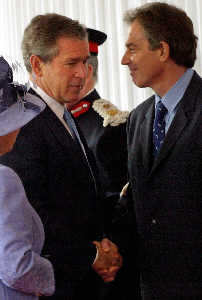 Bush defends Iraq war to Britons