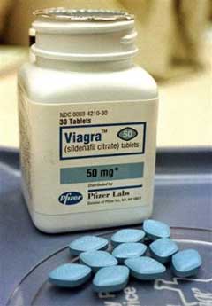 Viagra tablets are seen at Brooks Pharmacy in Montpelier, Vt., in thisApril 6, 1999 file photo. Tests opn animals show the pill, used to restore sexual function, may be used to help treat enlarged hearts. (AP Photo/Toby 
