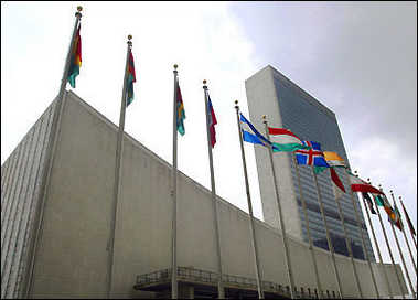 The United Nations headquarters in New York. India, Japan, Germany and Brazil started circulating a draft UN motion calling for the enlargement of the UN Security Council so they can get permanent places on the body, diplomats said.(AFP/File