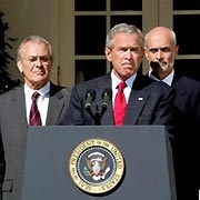 President Bush delivers his weekly radio address from the Rose Garden of the White House, Saturday, Sept. 3, 2005 in Washington.