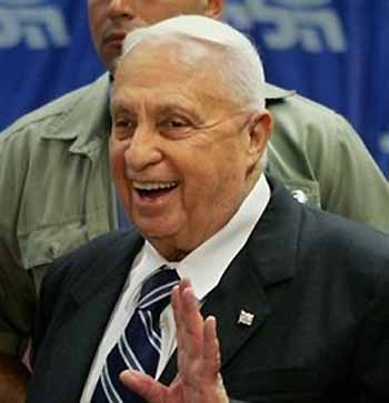 Israeli Prime Minister Ariel Sharon smiles after voting at the Likud Central Committee meeting in Tel Aviv, Israel, Monday Sept. 26, 2005. 