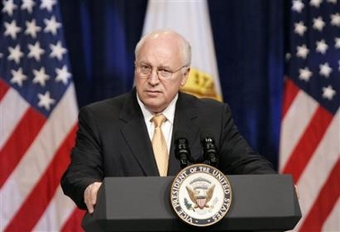 US Vice President Dick Cheney makes remarks at the annual meeting of the Association of the U.S. Army, Wednesday, Oct. 5, 2005, in Washington.