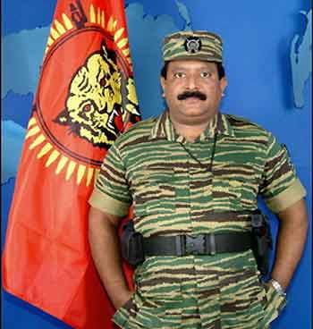 Leader of Sri Lankan Liberation Tigers of Tamil Eelam (LTTE) Velupillai Prabhakaran.