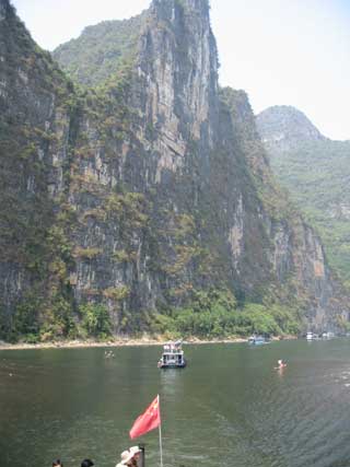 Picturesque landscape along the Lijiang River