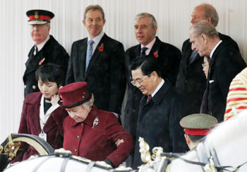 Hu arrives in Britain, starts three-day state visit