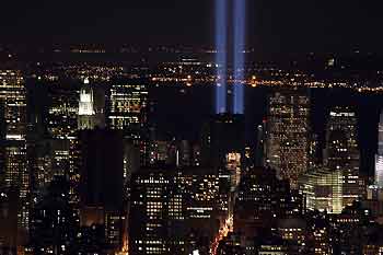 Beams of light to mark 9/11 anniversary