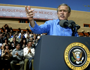 Bush campaigns in the New Mexico State