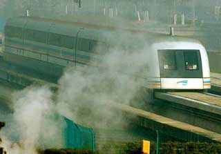 Shanghai maglev track sinks slightly