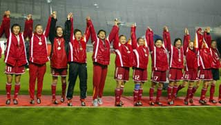 Chinese women's soccer team crowned Asian champions