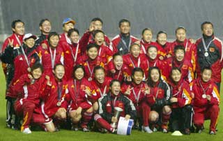 Chinese women's soccer team crowned Asian champions