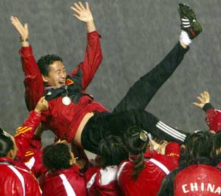 Chinese women's soccer team crowned Asian champions