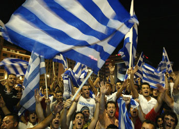 Greek soccer holders