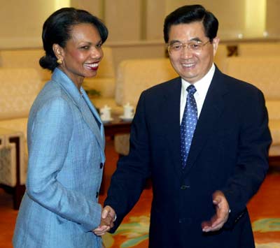 Taiwan independence never to be tolerated, Rice told