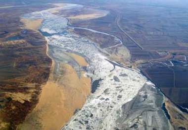 Toxic water of polluted river reaches Harbin