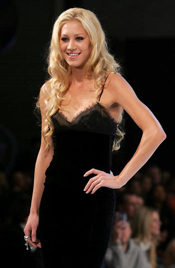 Tennis player Anna Kournikova at fashion show