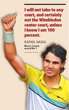 Nadal to try '200 percent' at Wimbledon