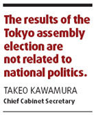 Japan's Aso on hot seat after Tokyo vote