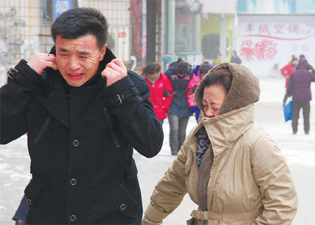 Cold wave numbs North China, relief efforts intensified