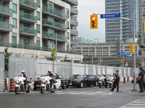 High fences define G20 security zone