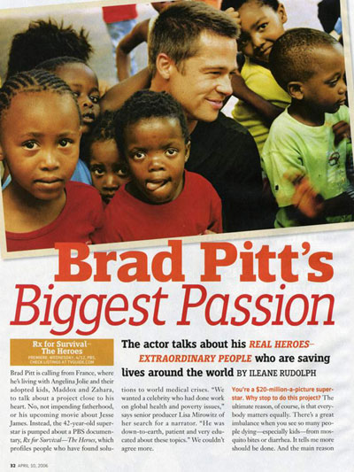 Brad Pitt's biggest passion