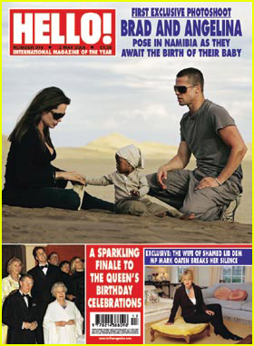 Hello Magazine:Brad and Jolie await baby's birth