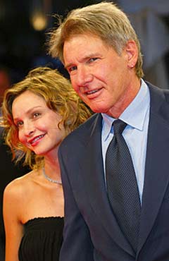 Calista Flockhart and Harrison Ford