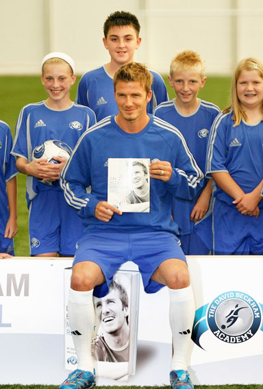 David Beckham launches soccer book