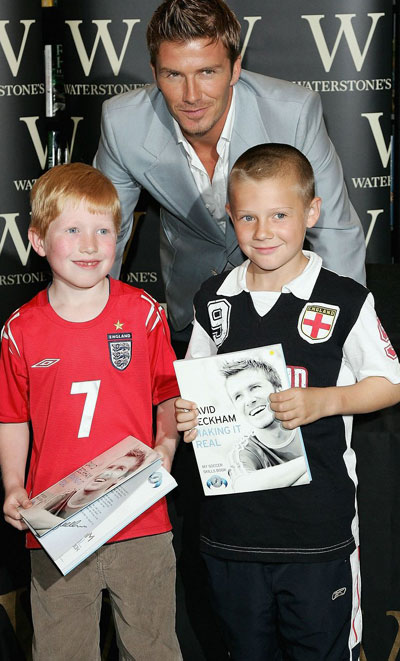 David Beckham launches soccer book