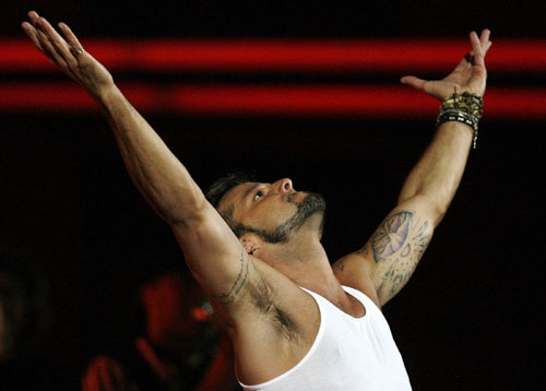 Ricky Martin performs during the close of the 48th International Song Festival