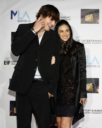 Ashton Kutcher and Demi Moore attend the Mentor LA's Promise gala in Los Angeles