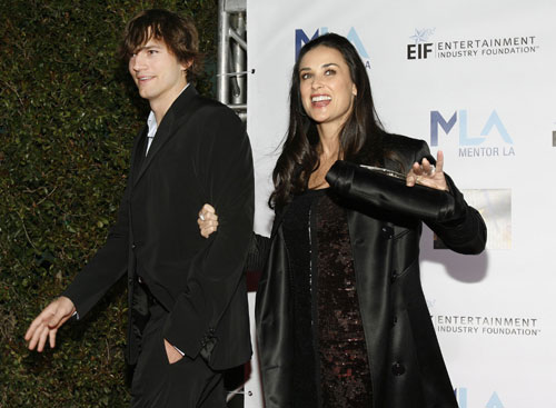 Ashton Kutcher and Demi Moore attend the Mentor LA's Promise gala in Los Angeles